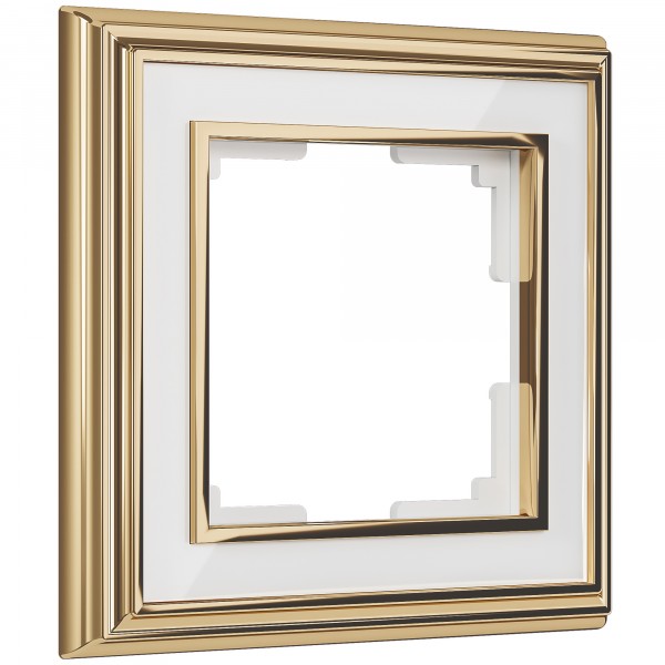 Рамка на 1 пост Werkel WL17-Frame-01 Palacio (золото / белый) - купить в Екатеринбурге