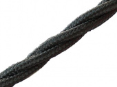 Витой ретро кабель для внешней проводки Werkel Retro 3х2,5мм черный - купить в Екатеринбурге