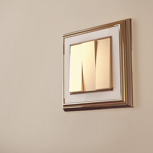Рамка на 1 пост Werkel WL17-Frame-01 Palacio (золото / белый) - купить в Екатеринбурге